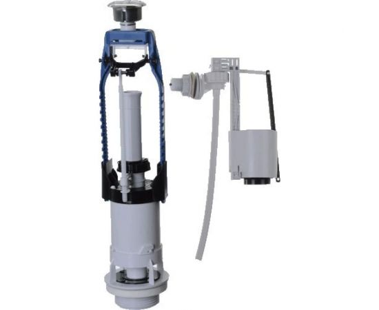 Арматура для бачка Псков кнопка, боковая подводка, металлизированный, 68.56.14.3 28138 