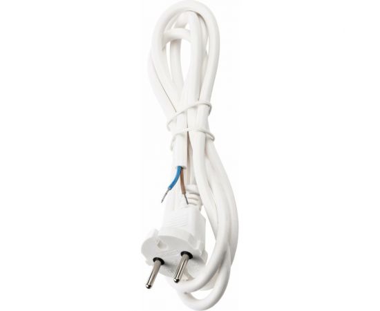 Шнур TDM сетевой с вилкой ПВС 2x0,75мм2 3м б/з белый SQ1305-0072 