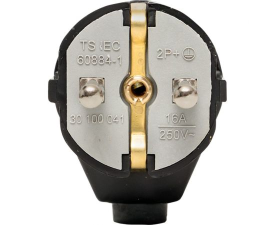 Угловая усиленная вилка EKF с заземлением черная 16А 250В Proxima AVY16-30-r – изображение 2