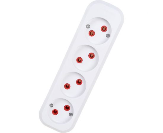 Розеточная колодка TDM 4 гнезда 2П б/з 10А 250В белая серии Народная SQ1806-0419 – изображение 2