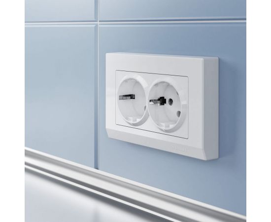 Рамка для двойной розетки WERKEL W0081801 Stark белый a050905 – изображение 2