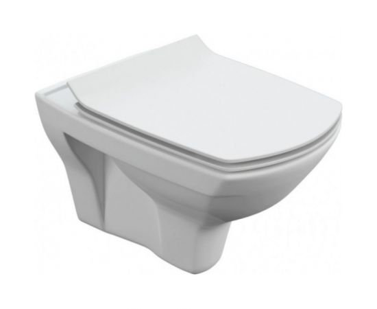 Комплект Cersanit унитаз CARINA XL CO DPL EO slim инсталляция VECTOR, кнопка CORNER пластик белый 64119 – изображение 2