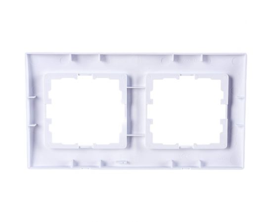 Двухместная горизонтальная рамка LEZARD KARINA б/ вст белая 707-0200-147 – изображение 2