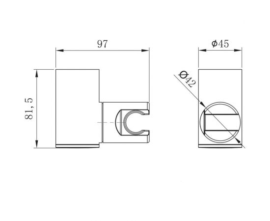 Настенное поворотное крепление для лейки Lemark LM8081C – изображение 2