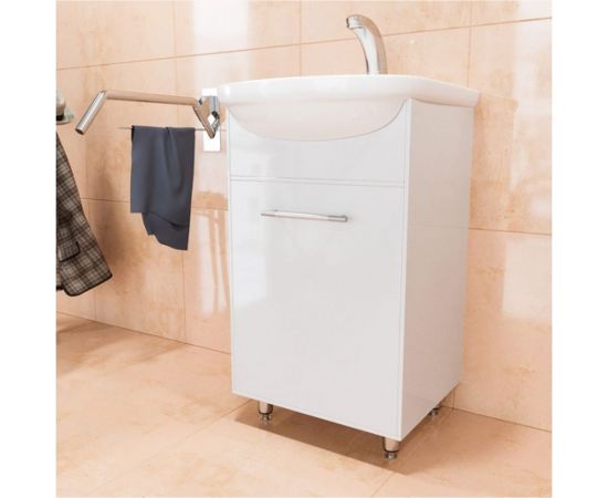 Тумба для ванной комнаты Mixline белый, правая, под умывальник Дора-47 АлАн-47 ЛДСП 528086 – изображение 3