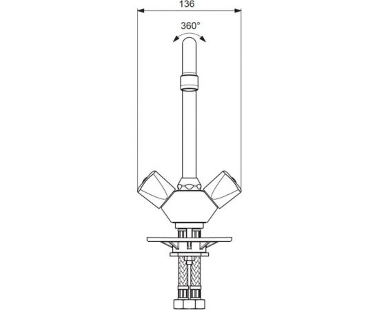 Смеситель для кухни VIDIMA Практик двуручковый BA231AA – изображение 3
