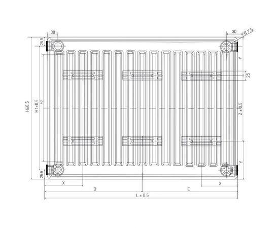 Стальной панельный радиатор OASIS «pro» pn 11-3-13 1,2 мм 4640112962535 – изображение 3