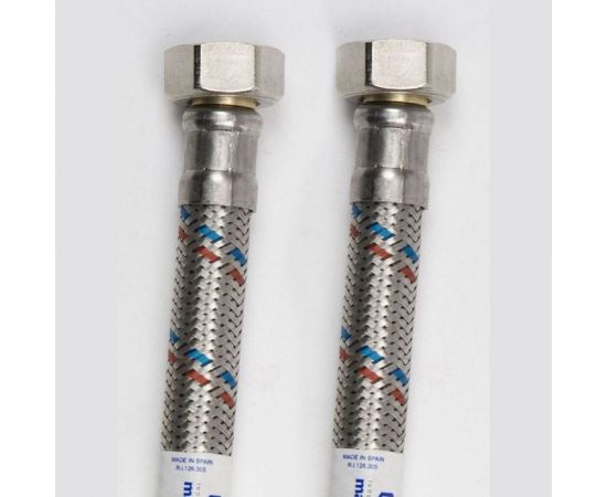 Подводка для воды MATEU FIL- NOX 3/8"" x 1/2"", 0.3 м, гайка-гайка, нержавеющая сталь, 20 бар 13467 – изображение 3