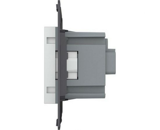 Электрическая розетка LIVOLO с заземлением защитными шторками 16A, цвет серый механизм VL-C7-C1EU-15 – изображение 3