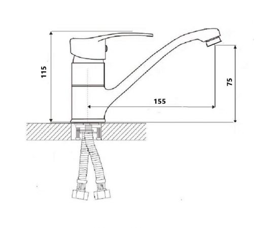 Смеситель для умывальника WISENT WP45202-2 – изображение 4
