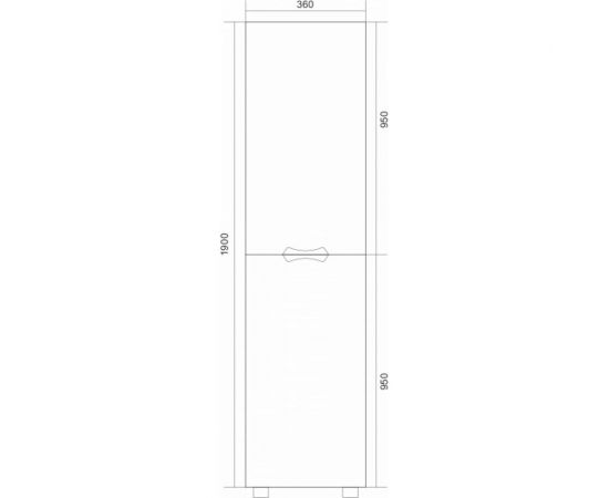 Пенал mixline Этьен-36 универсальный, 2 створки, 360х1960х280 мм, ПВХ 539098 – изображение 4