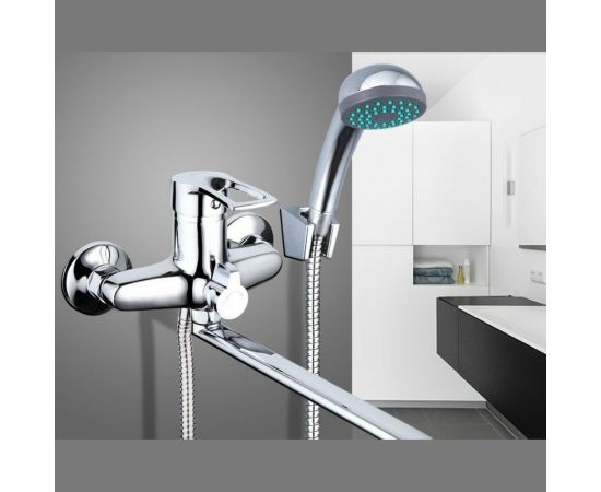 Смеситель для ванны и умывальника FRAP 40к F22701-B L-нос 535450 – изображение 5