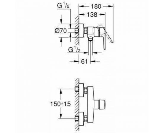 Смеситель для душа GROHE Start 2021 наружный 24208002 – изображение 5