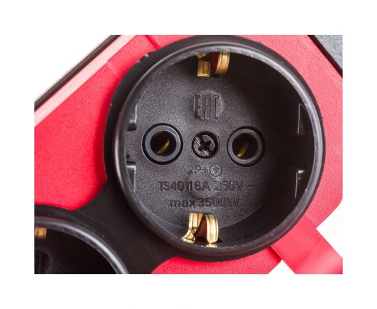 2-местная колодка AY-KA открытой установки каучук с заземлением 16A IP44 красная 5520001 – изображение 5