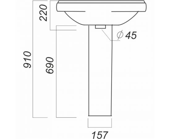 Умывальник SANITA САМАРСКИЙ 00000055373 SMRSAWB01 – изображение 6