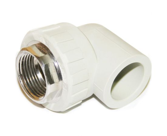 Полипропиленовый угольник Гроссис 90` ВР D20-1/2" 0301799 