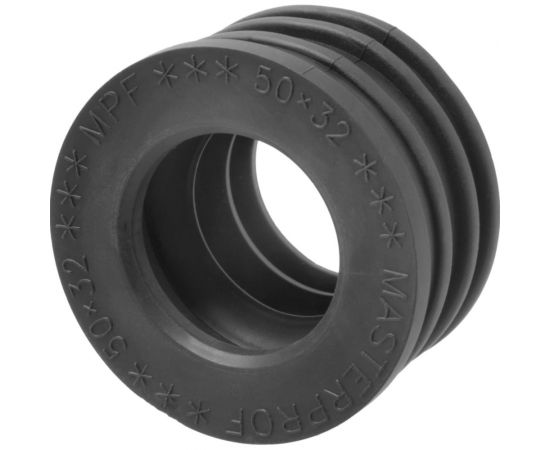 Сантехническая манжета для канализации MPF 50x32, черная, уплотнительная, переходная ИС.131606 