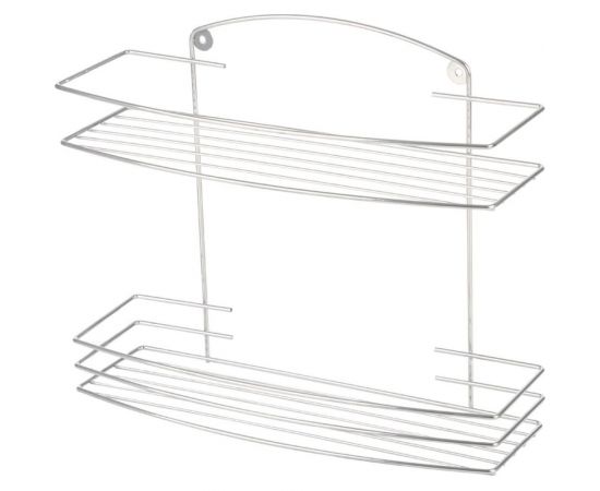 Настенная полка Рыжий кот двухъярусная Lecco 27*35*13 см хром 310863 