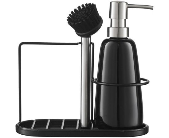 Органайзер с диспенсером для мыла Smart Solutions Gunvor, 380 мл, черный WNM-SS-DSPGNV-CR-BLK 