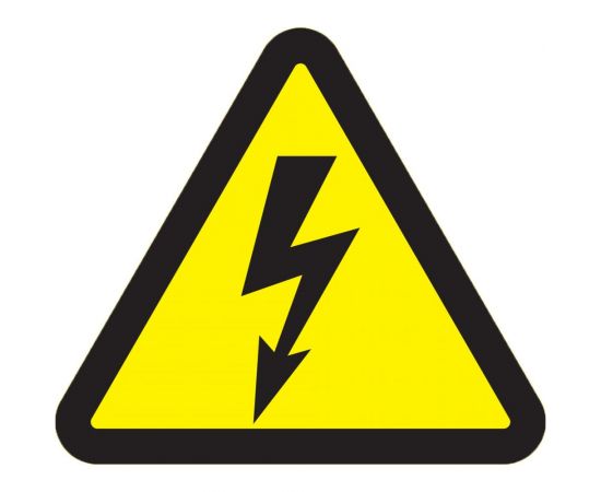 Наклейка знак электробезопасности Опасность поражения электротоком REXANT 100x100x100 мм 5 шт 56-0005 