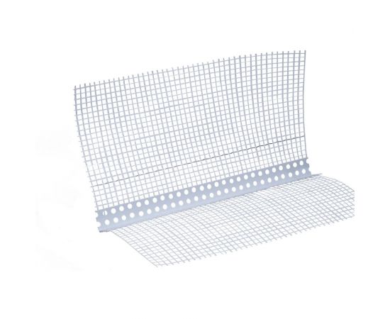 Углозащитный пластиковый профиль СХТ 20х20 с сеткой 100х150 мм, 145 гр, 3 м СХ0028 