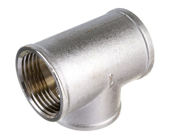 Тройник STI латунный Ду25 (1") никелированный D190-00079 