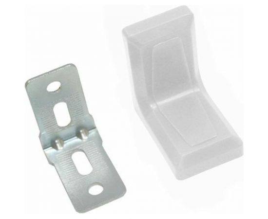 Мебельный уголок с декоративной накладкой STARFIX 26x26 цинк, белый, 4 шт. в зип-локе SMM1-66848-4 