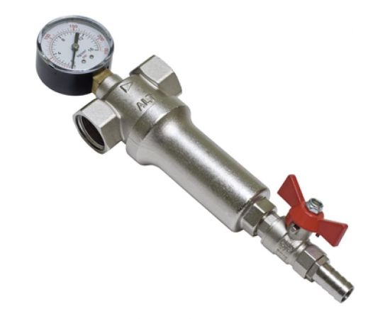 Промывной фильтр механической очистки воды с манометром ALTSTREAM ALT-Z В-В 3/4 100 мкм 014110202 