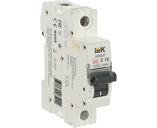 Автоматический выключатель IEK ARMAT M06N 1P C 16А AR-M06N-1-C016 