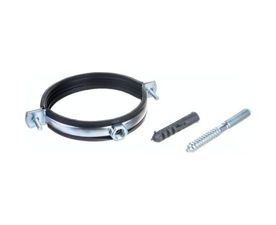 Металлорезиновый хомут с дюбелем и шурупом СТМ 4 107-110 мм CHSR0004 