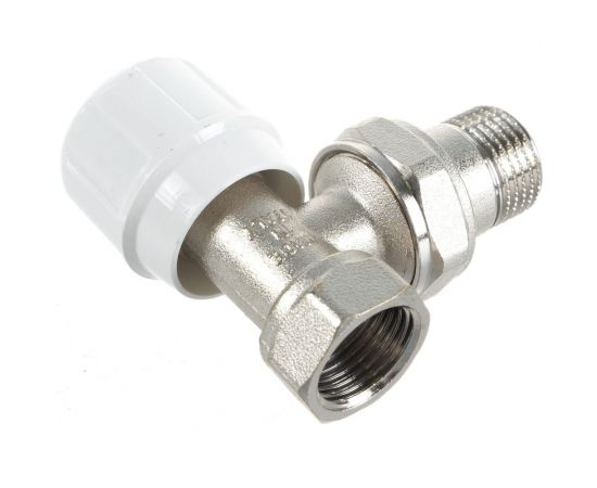 Ручной угловой вентиль ВН 1/2 никелированный с разъёмным соединением Uni-Fitt 155N2000 