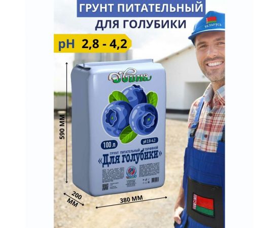 Торф Двина Для голубики 100 л 4811718003278 – изображение 2