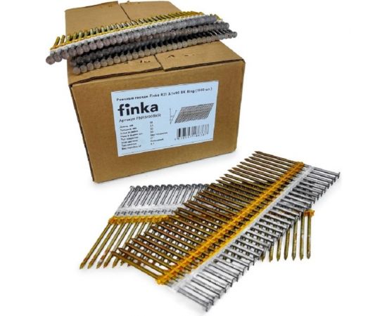 Реечные гвозди Finka R21 3.1x90 BK Ring, 1500 шт. FNR3190BKR – изображение 2