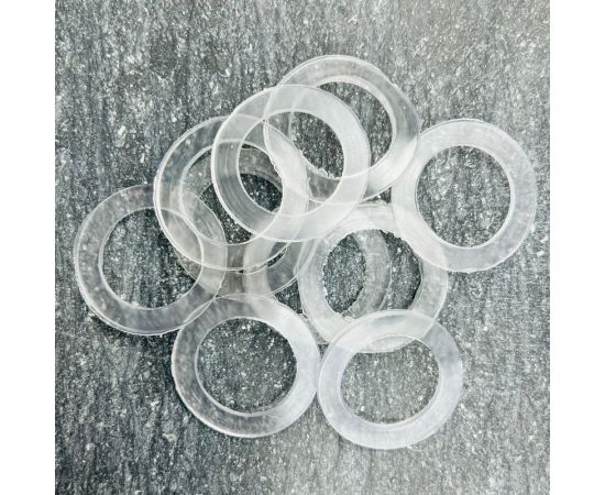 Набор прокладок Профитт прозрачный ПВХ пластикат, 1 1/4"", 24х37 мм, 10 шт. 9273262 – изображение 2