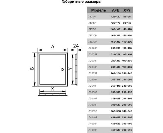 Люк пластиковый с ручкой 200х400 ERA Л2040Р 88-999 – изображение 2