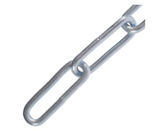 Оцинкованная цепь Стройбат DIN 763 длинное звено 3 мм 3 м 2519302-1 / 266160 – изображение 3