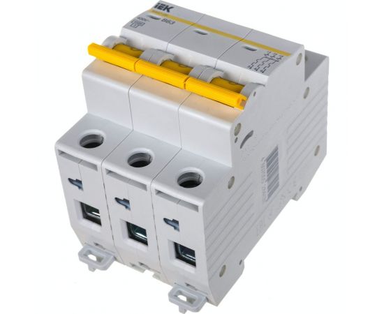 Автоматический модульный выключатель IEK, 3 полюса, B, 63А, ВА47-29, 4.5кА, ИЭК MVA20-3-063-B – изображение 3