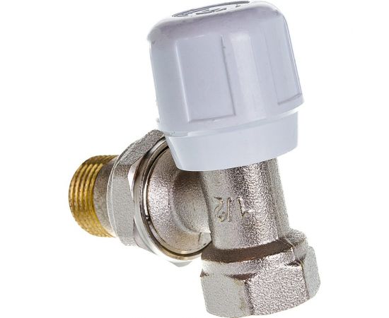 Ручной угловой вентиль ВН 1/2 никелированный с разъёмным соединением Uni-Fitt 155N2000 – изображение 3