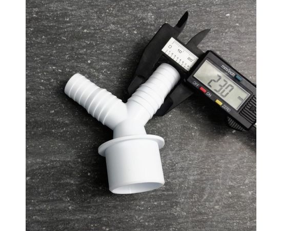 Переходник для подключения сливного шланга Профитт 20x23x40V, белый 2226063 – изображение 3