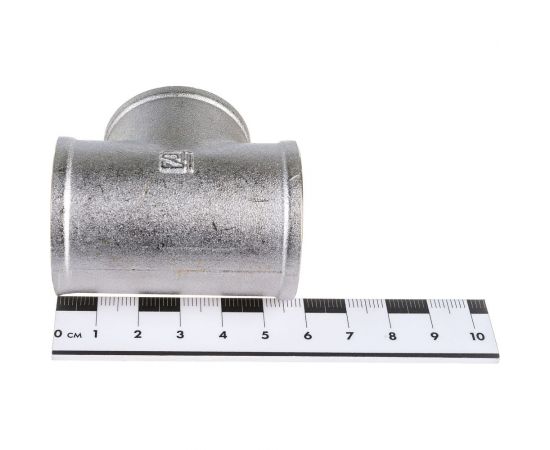 Тройник STI латунный Ду25 (1") никелированный D190-00079 – изображение 4