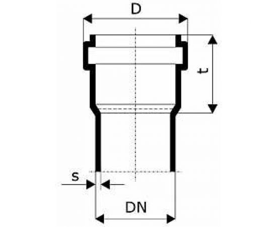 Труба однораструбная канализационная HTEM 50х250 Ostendorf 112010 – изображение 5