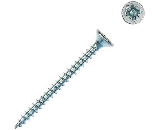 Универсальный саморез МЕТАЛЛСЕРВИС 5x70 белый цинк 2500 шт. 1230709 