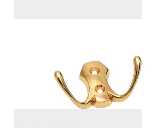 2-х рожковый крючок СКОБЯНОЙ РР золото 002708 