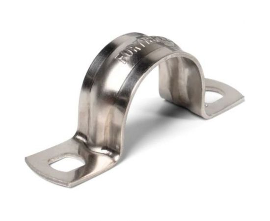 Металлическая двухлапковая скоба FORTISFLEX СМД INOX 48-50 мм 80985 
