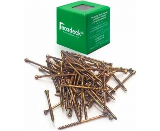 Саморез Гвозdeck ПОЛ, потай, 3.0х30, T10, с битой 20423030YETXWG4 