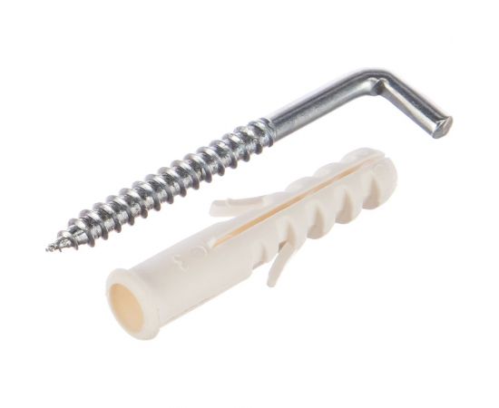 Распорный дюбель Зубр МАСТЕР тип ЕВРО с шурупом-крюком, 10х50 / 6х65 мм, 4 шт 30676-10-50 