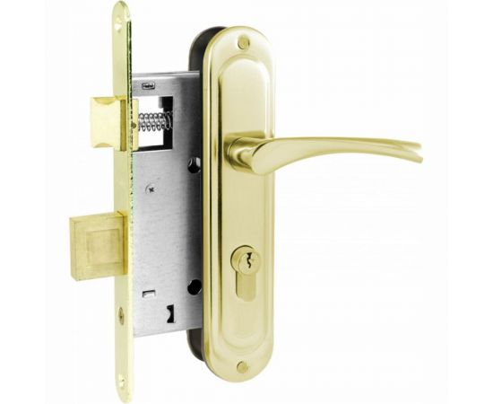 Врезной замок НОРА-М N EW 710-55 мм золото 16976 