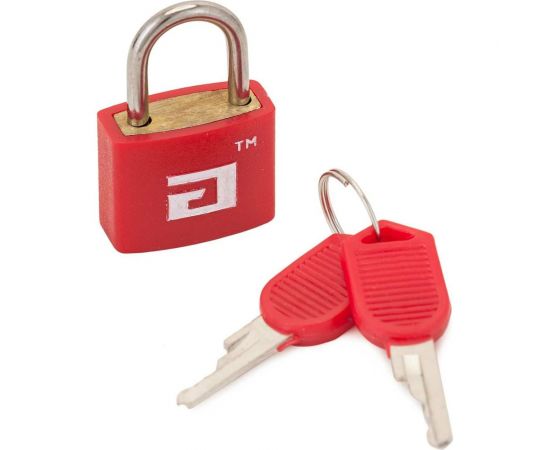 Навесной замок для чемоданов Аллюр ВС1Л-20 красный, d=2,8 мм 8498 