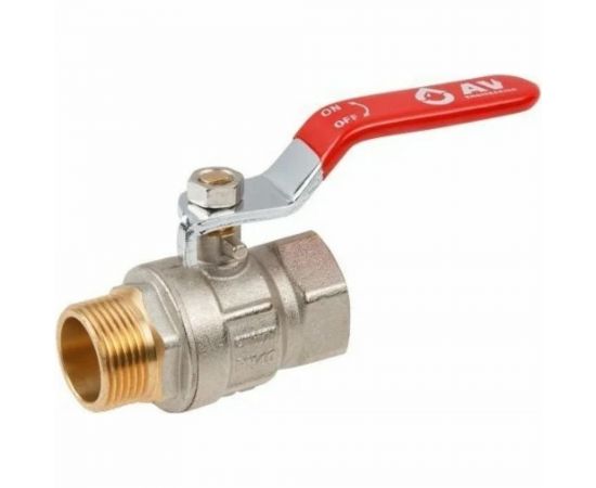 Шаровой кран AV Engineering 3/4 PN40 с внутренней-наружной резьбой, ручка AVE091034 