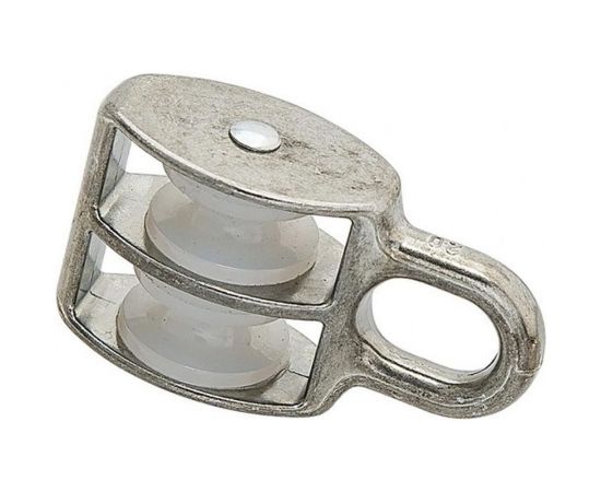 Двойной блок для троса Fixbox 20 мм, белый цинк 243300 